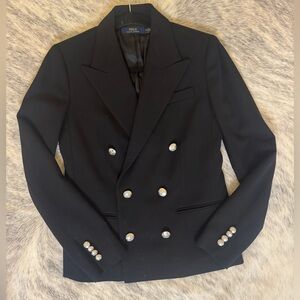 Polo Ralph Lauren black blazer with silver buttons